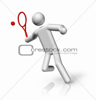 Tennis 3D symbol