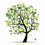 Spring tree green for your design 