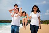 happy  family  on the beach