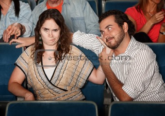 Annoyed Girlfriend In Theater