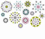Geometric flowers, background for your design