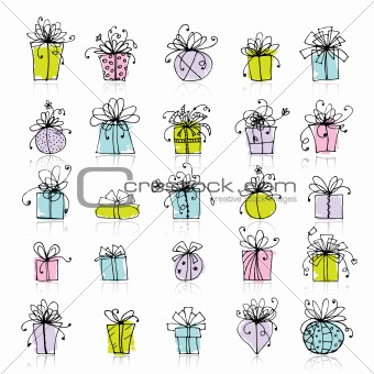 25 gift box icons for your design