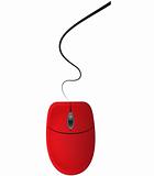 Red computer mouse