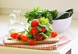 Mix vegetables - tomatoes, cucumbers, radishes