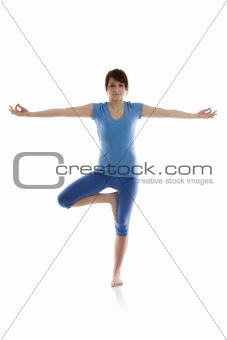Image of a girl practicing yoga
