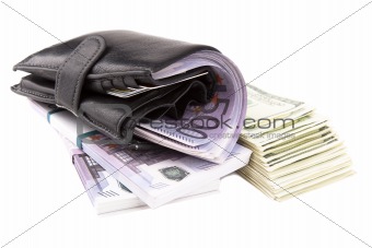 Image of a wallet  with money