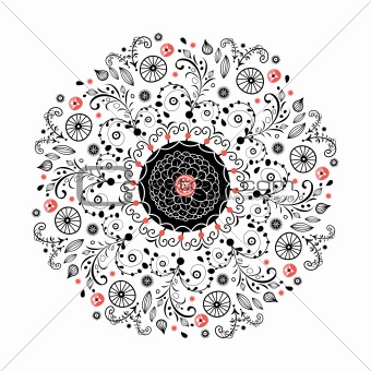 Decorative ornamental patterns in the circle