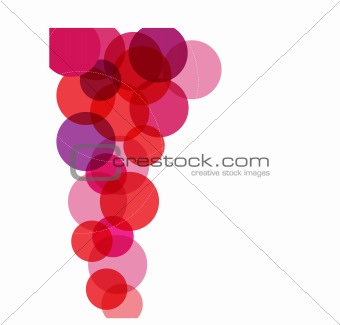 abstract vector art background with red circles