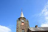 Old, gothic town clock in Scotland 