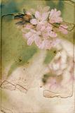 Vintage background with Spring flowers