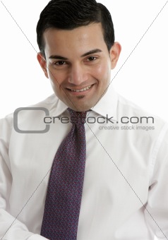 Smiling businessman or salesman