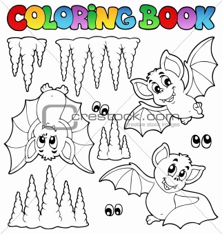 Coloring book with bats