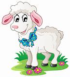 Cute cartoon lamb