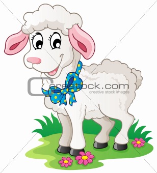 Cute cartoon lamb