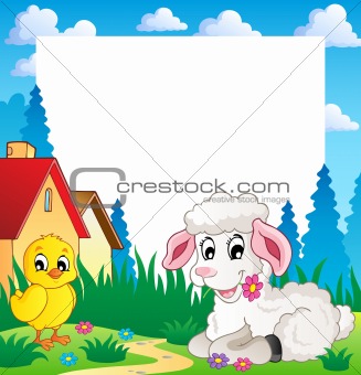 Frame with Easter theme 3