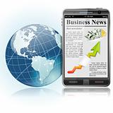 Global Business. News on Smart Phone