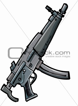 Illustration of an automatic rifle