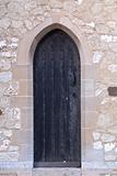 Medieval Black Church Door.