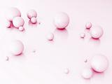 Abstract spheres of pink color