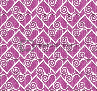 lace heart seamless pattern