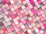 abstract 3d render cubes in different shades of pink