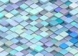 abstract 3d render backdrop cubes in different shades of blue