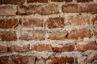 toned brick wall grunge background or texture
