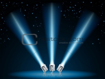 Search or spot lights illustration