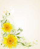 background with sunflower