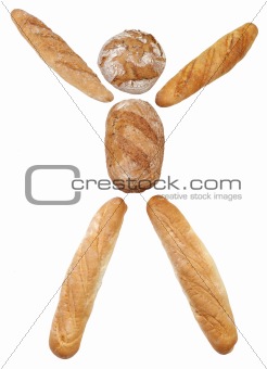Bread man concept