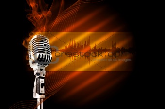 MIcrophone with flame