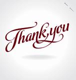 'thank you' hand lettering (vector)