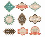 Vintage label Style with Nine Design Element , collection 13