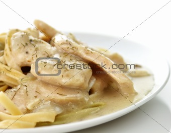 chicken with spinach pasta