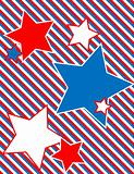 EPS8 Vector Patriotic Star Background with Stripes