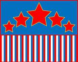 EPS8 Vector Red White Blue Star Striped Background