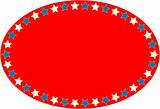 EPS8 Vector Red White Blue Oval Star Background