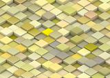 abstract backdrop 3d render cubes in shades of yellow