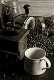 Coffee and grinder