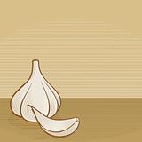 Garlic woodcut