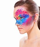 girl with a bright colored make-up