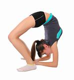 teenage girl in gymnastics poses