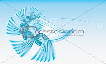 abstract blue line background vector