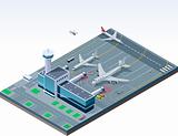 Vector isometric airport