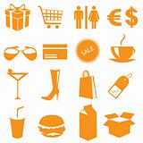 Shopping icons vector