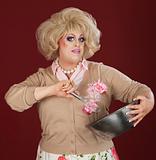 Drag Queen With Bowl and Whisk