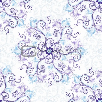 White-blue seamless pattern