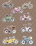 cartoon bicycle stickers