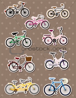 cartoon bicycle stickers