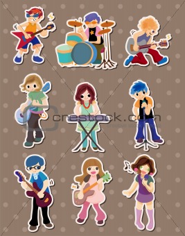 rock music band stickers